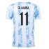 Camisola Argentina Di Maria 11 Equipamento Primeiro 2021 Manga Curta